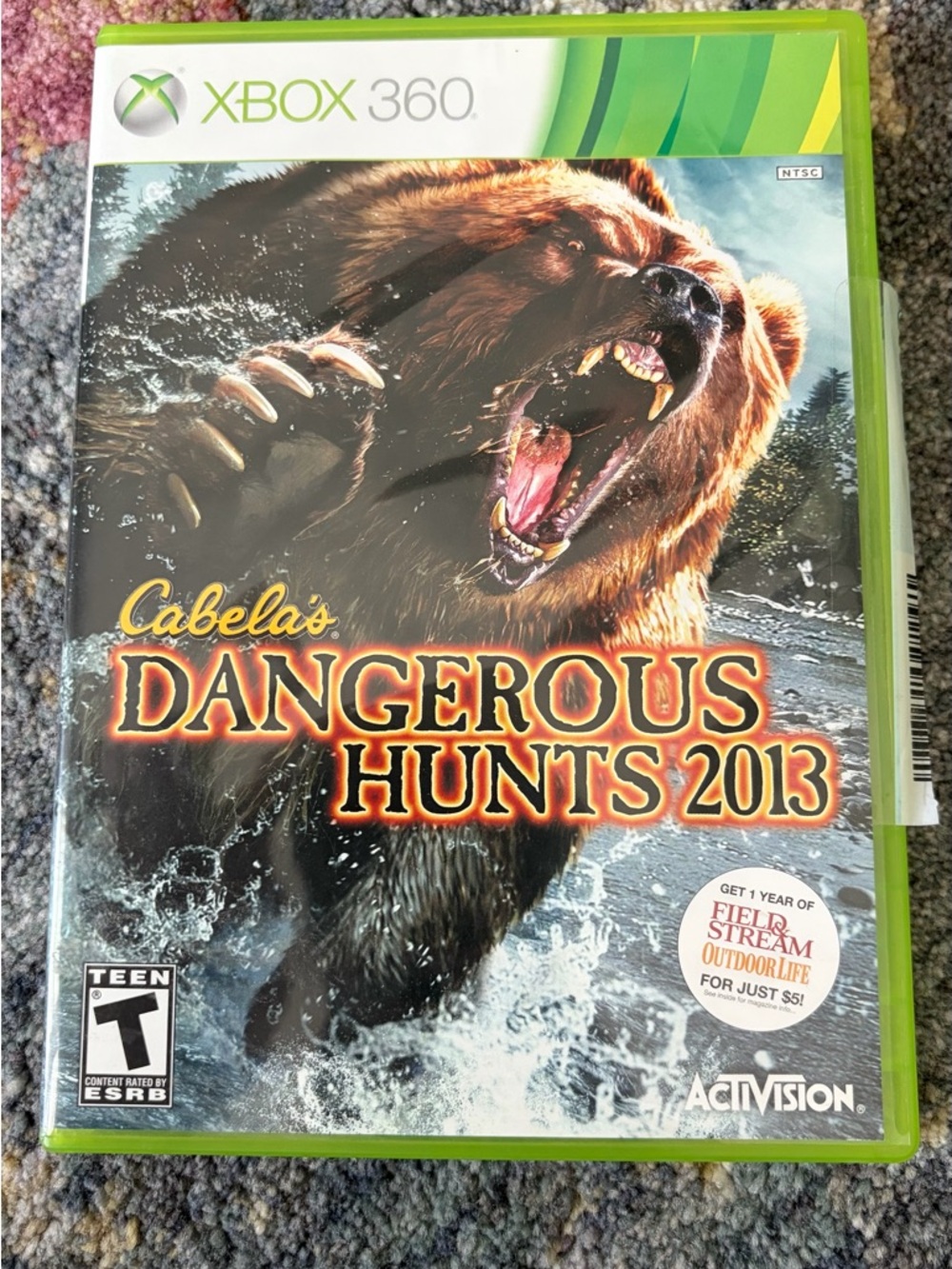 Cabela's Dangerous Hunts 2013 Xbox 360 Game - Brown Bear Cover Art